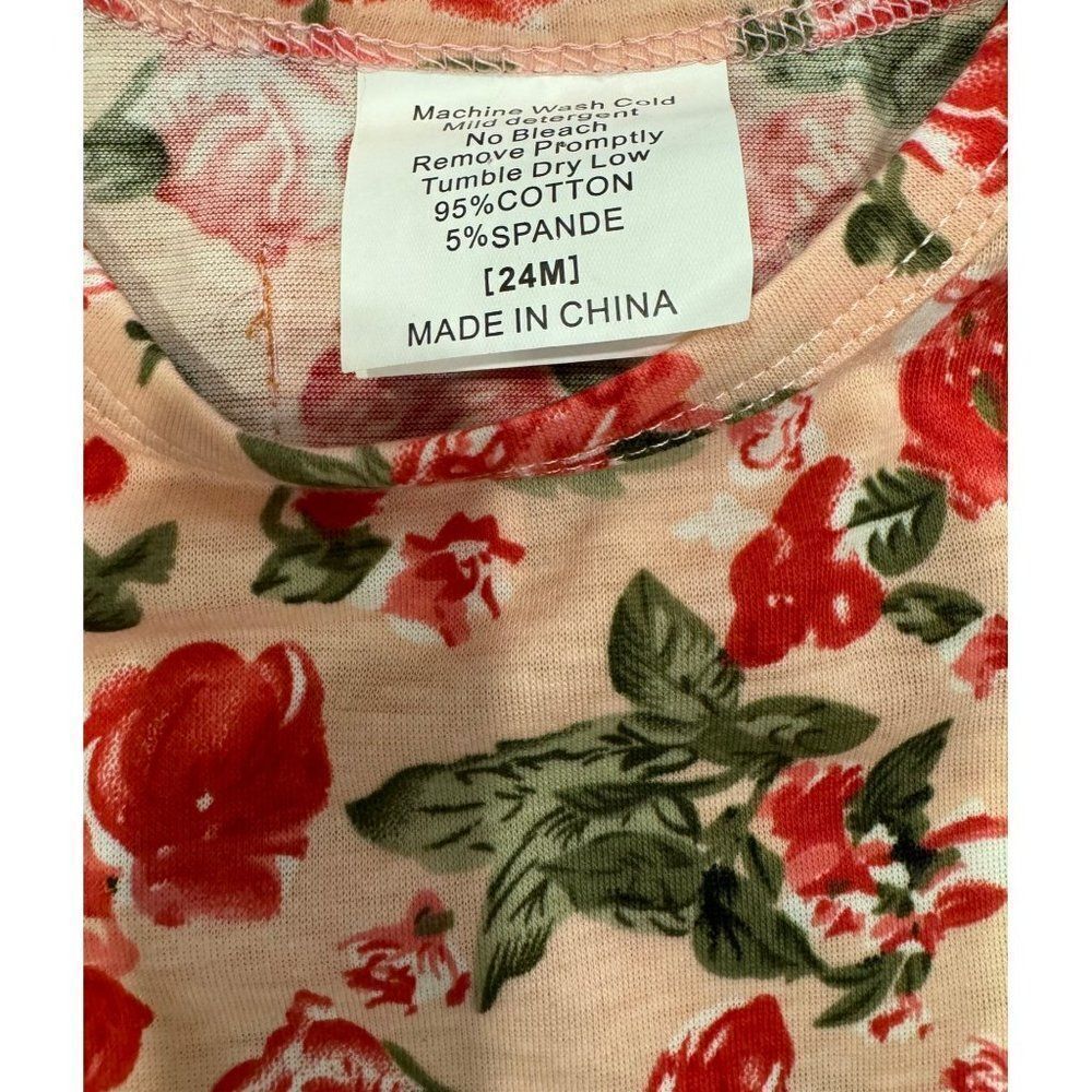 NWT Millie Jay Spring Floral Flare Leg Romper 24 Month Girls - Picture 5 of 5